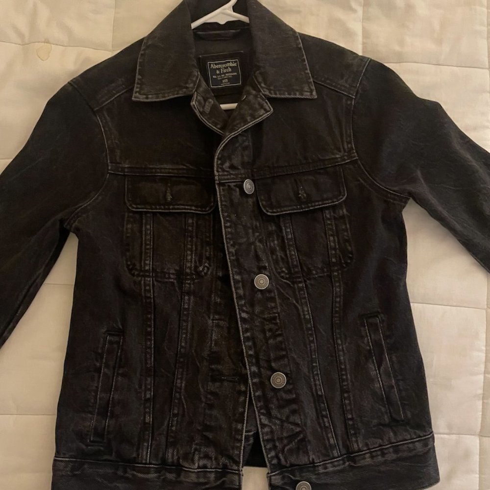 Abercrombie Black Jean Trucker Jacket